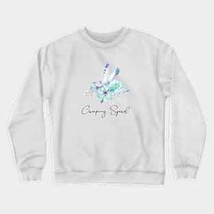 Camping Squad design in blue Crewneck Sweatshirt